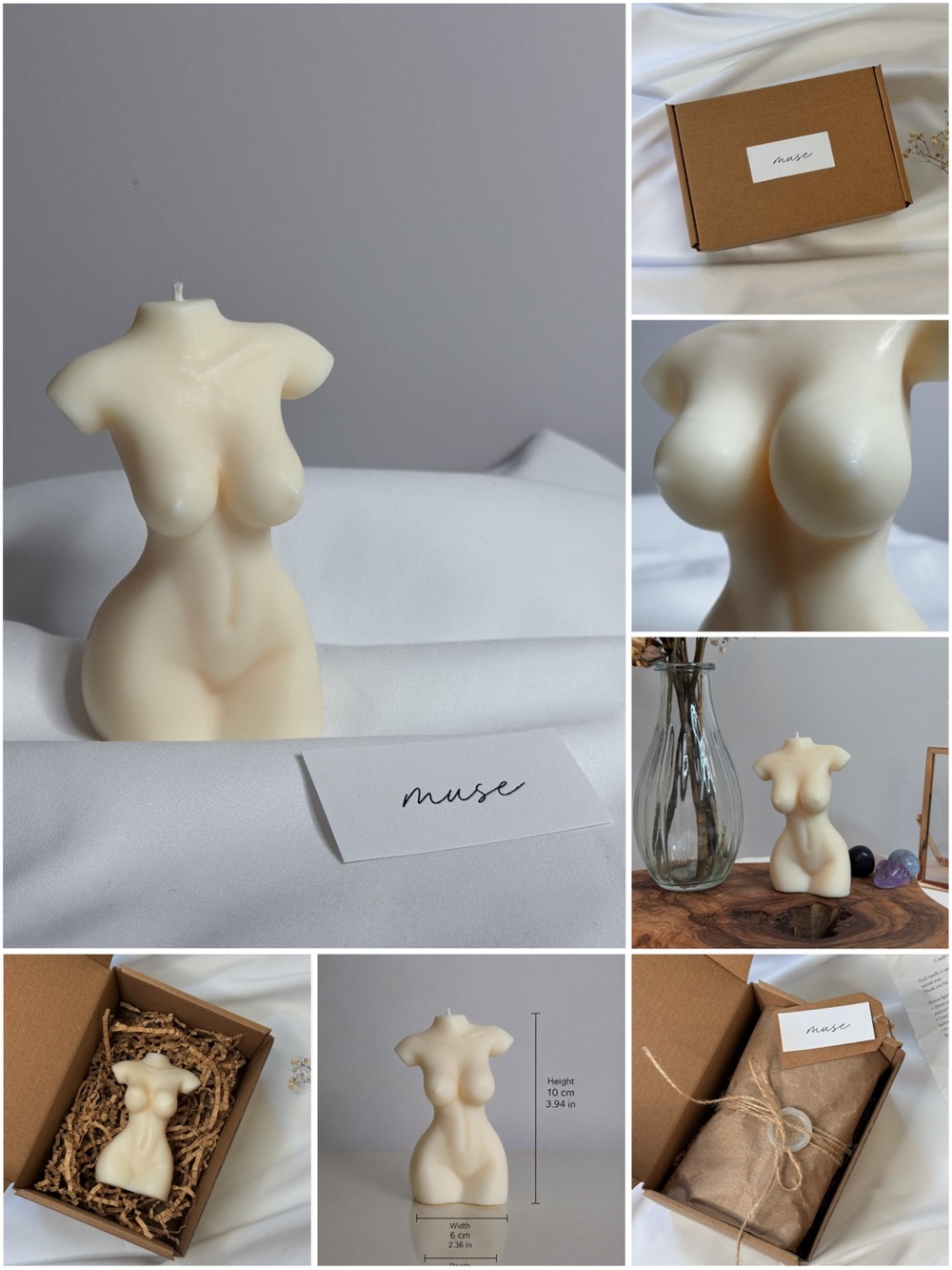Female Torso Candle | Aesthetic Home Decor